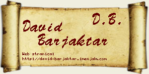 David Barjaktar vizit kartica